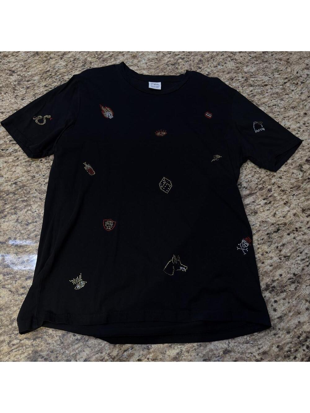 Zara Men's Black Tshirt